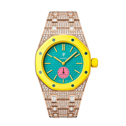 [Favorite]Royal Oak Pop Exclusive Bioceramic Case & Bioceramic Strap Full Diamond