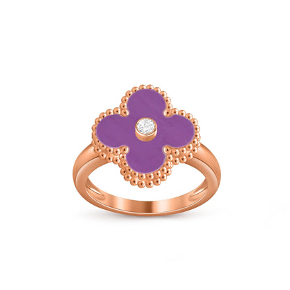 [Liebling]GLÜCKSKLEE DIAMANT-AKZENT ROSÉGOLD-RING KOLLEKTION