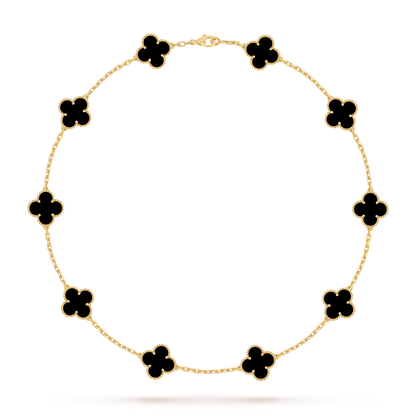 [Favorite]CLASSIC LUCKY 10-MOTIF CLOVER NECKLACE GOLD COLLECTION