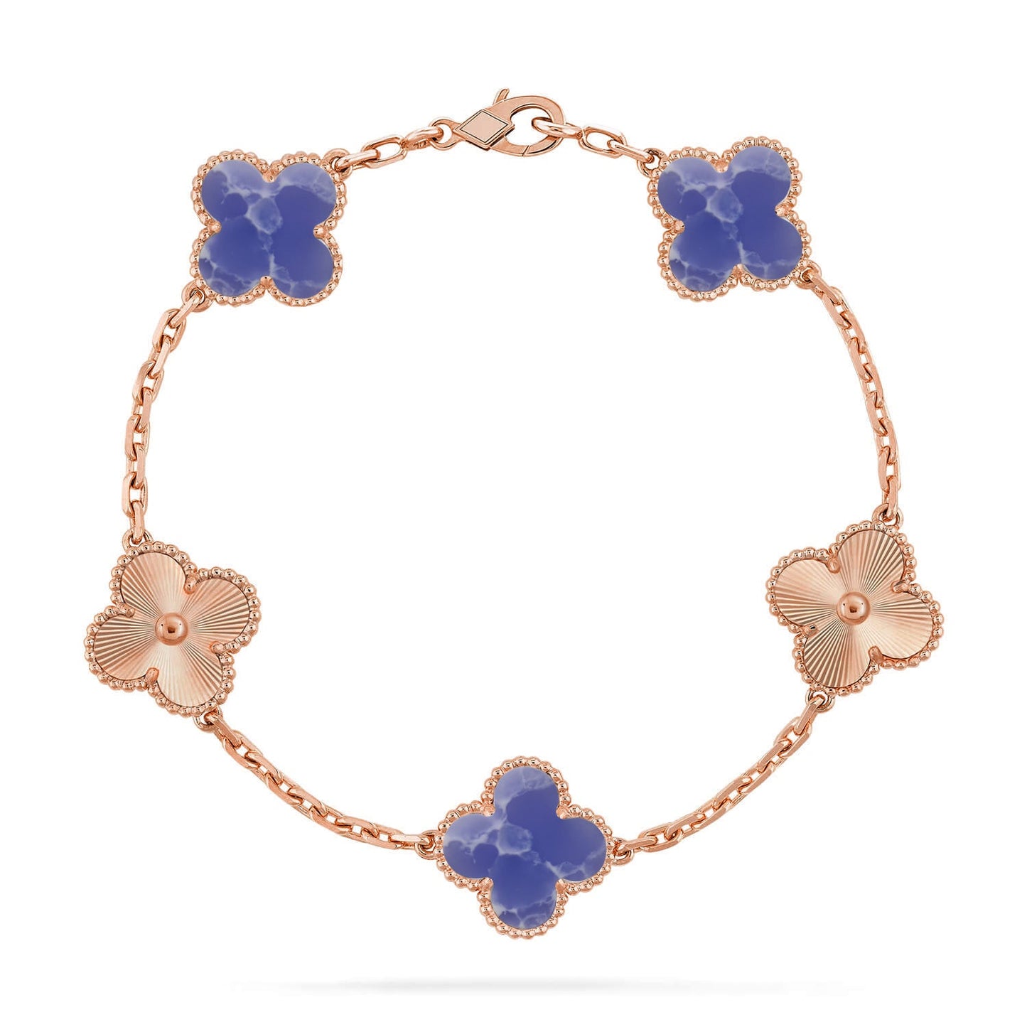 [Favorite]LUCKY CLOVER 5-MOTIF BRACELET - BLUE LARIMAR COLLECTION