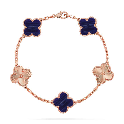 [Favorite]LUCKY CLOVER 5-MOTIF BRACELET - CHAROITE COLLECTION
