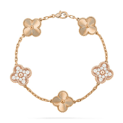 [Favorite]LUCKY CLOVER 5-MOTIF BRACELET - LASER COLLECTION