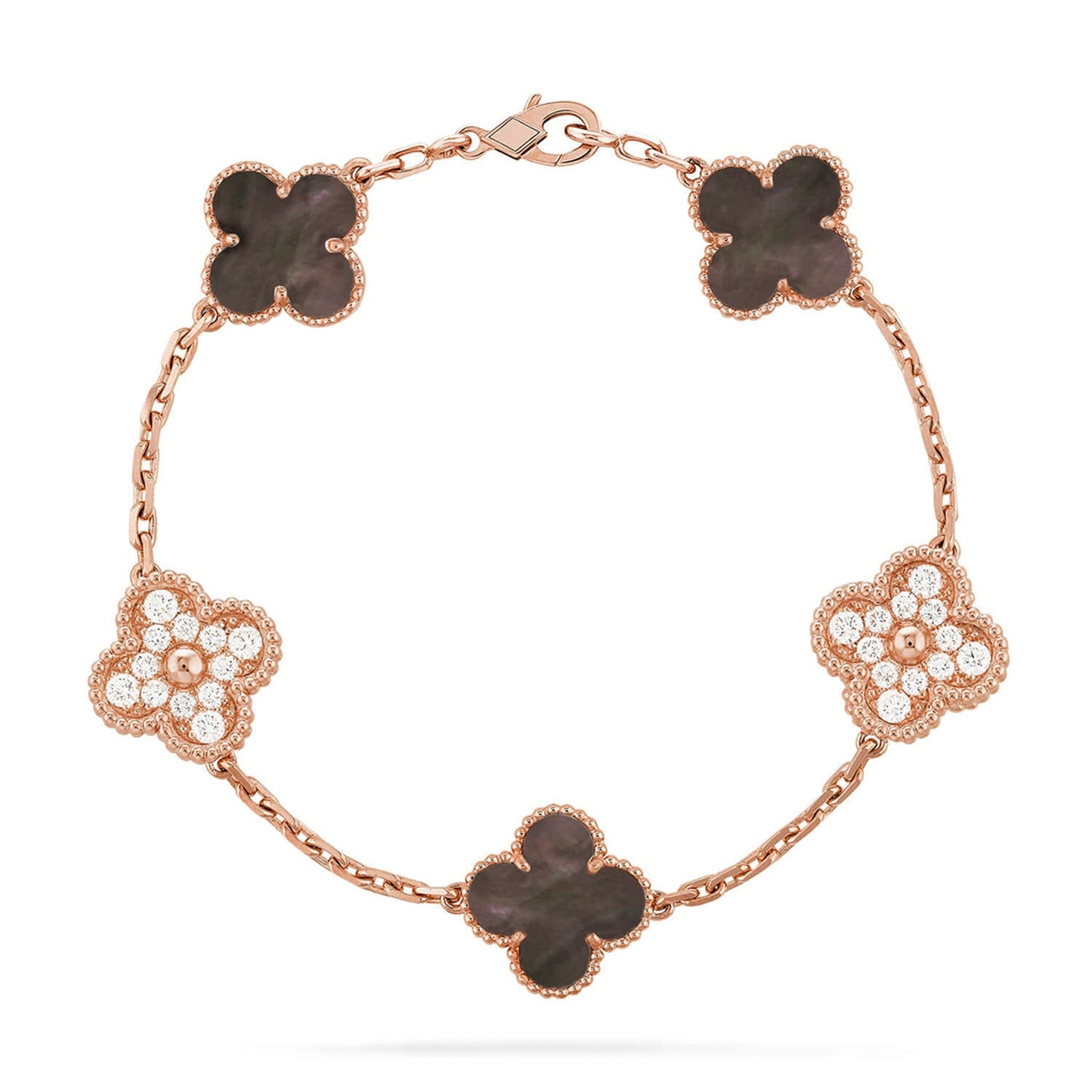 [Favorite]LUCKY CLOVER 5-MOTIF BRACELET - GREY MOTHER-OF-PEARL COLLECTION