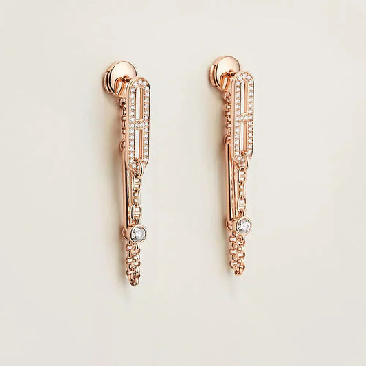 [Favorite]CHAINE CHAOS DIAMOND DROP EARRINGS