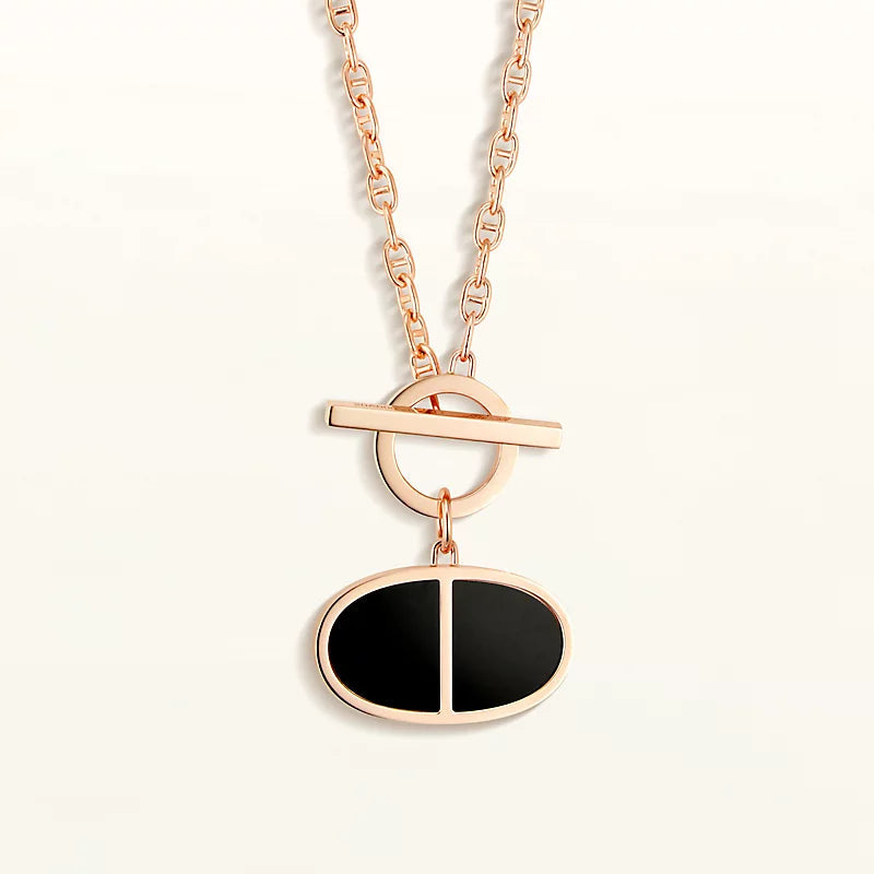 [Favorite]CHAINE VERSO BLACK CERAMIC NECKLACE