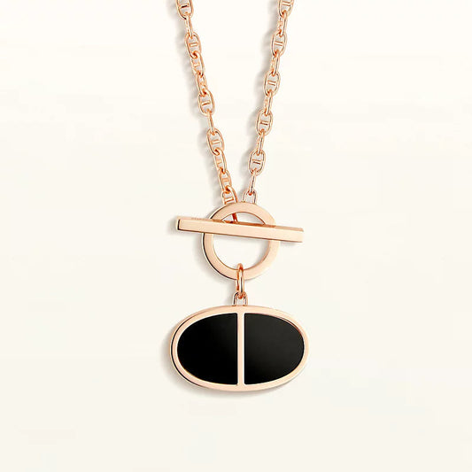 [Favorite]CHAINE VERSO BLACK CERAMIC NECKLACE