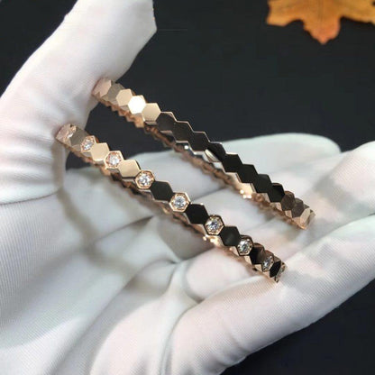 [Favorite]BEE LOVE ROSE GOLD DIAMOND BRACELET