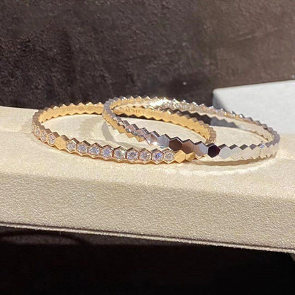 [Lieblingsstück]BEE LOVE GOLD ARMREIF VOLLSTÄNDIG MIT DIAMANTEN BESETZT