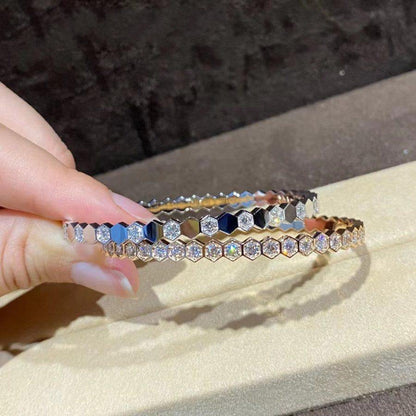 [Lieblingsstück]BEE LOVE GOLD ARMREIF VOLLSTÄNDIG MIT DIAMANTEN BESETZT