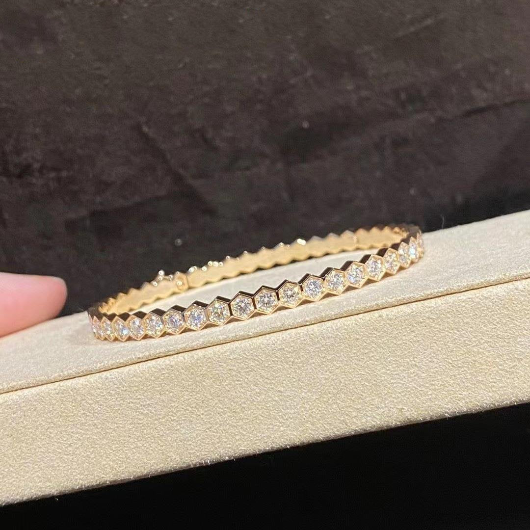 [Lieblingsstück]BEE LOVE GOLD ARMREIF VOLLSTÄNDIG MIT DIAMANTEN BESETZT