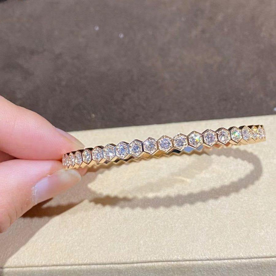 [Lieblingsstück]BEE LOVE GOLD ARMREIF VOLLSTÄNDIG MIT DIAMANTEN BESETZT