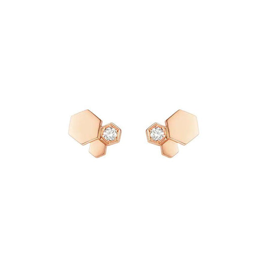 [Favorite]BEE LOVE ROSE GOLD DIAMOND EARRINGS