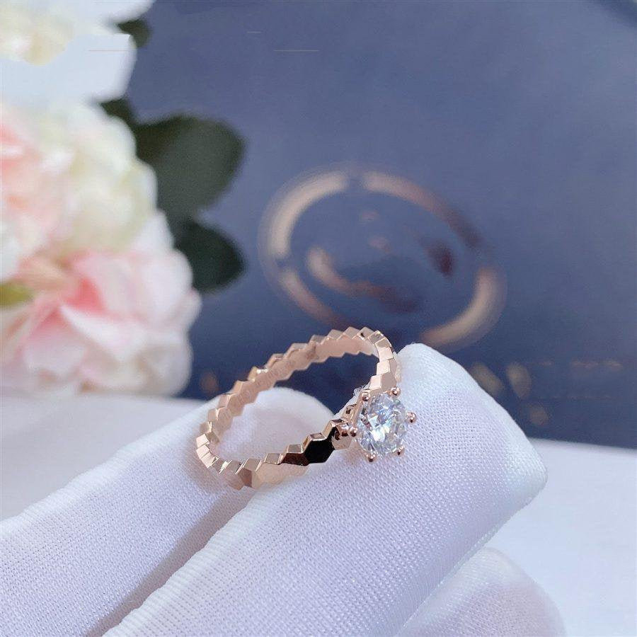 [Favorit]BEE LOVE RING ROSE GOLD 1 DIAMOND