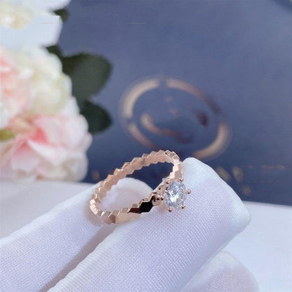 [Favorit]BEE LOVE RING ROSE GOLD 1 DIAMOND