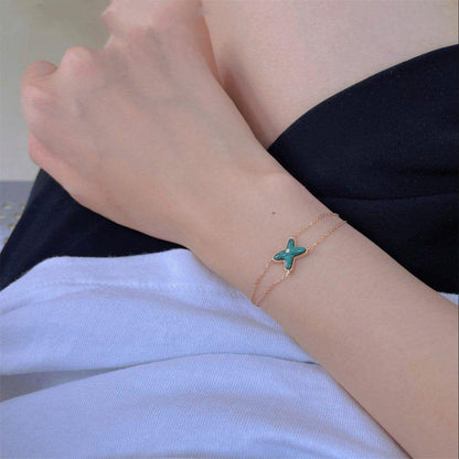 [Favorite]SPIELE ARMBAND MALACHIT ROSÉGOLD 1 DIAMANT