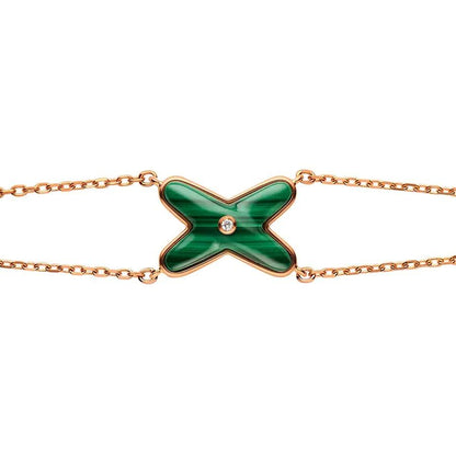 [Favorite]SPIELE ARMBAND MALACHIT ROSÉGOLD 1 DIAMANT