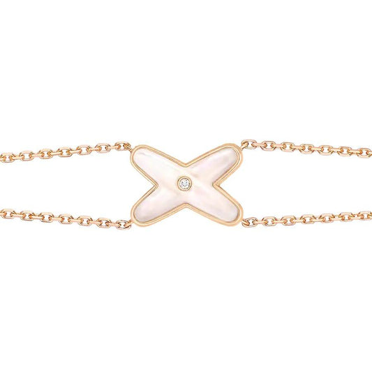 [Favorite]JEUX BRACELET WHITE MOP ROSE GOLD 1 DIAMOND
