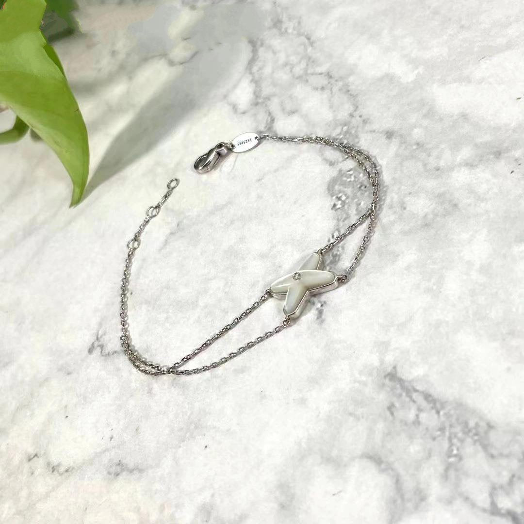 [Favorit]JEUX ARMBAND WEISS PERLMUTT SILBER 1 DIAMANT