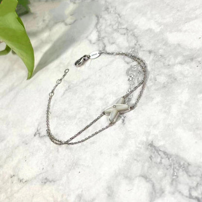 [Favorit]JEUX ARMBAND WEISS PERLMUTT SILBER 1 DIAMANT