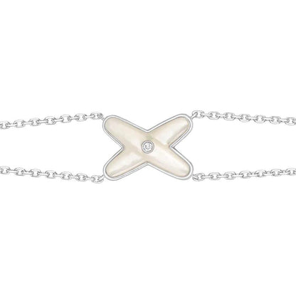 [Favorit]JEUX ARMBAND WEISS PERLMUTT SILBER 1 DIAMANT