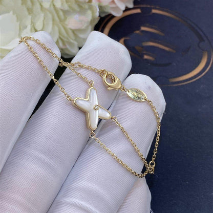 [Favorite]JEUX BRACELET WHITE MOP GOLD 1 DIAMOND