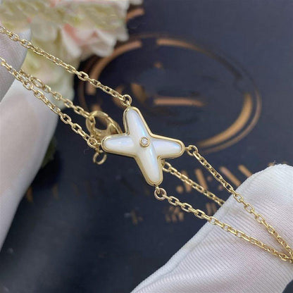 [Favorite]JEUX BRACELET WHITE MOP GOLD 1 DIAMOND