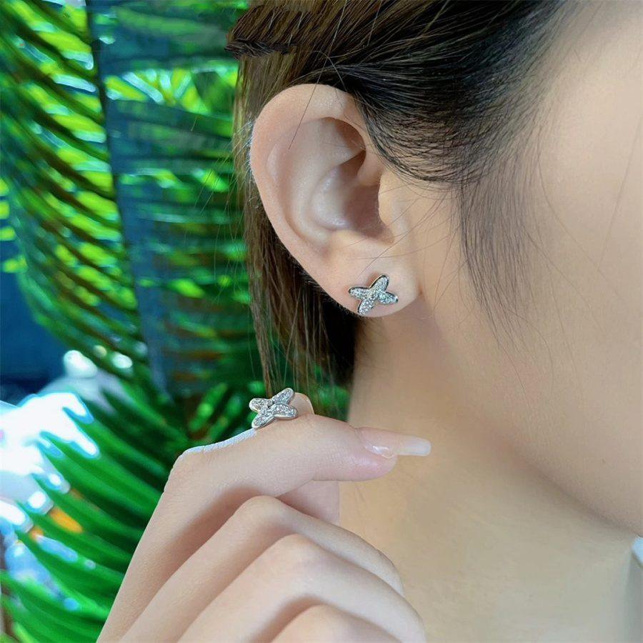 [Favorite]JEUX DE SILVER DIAMOND EARRINGS