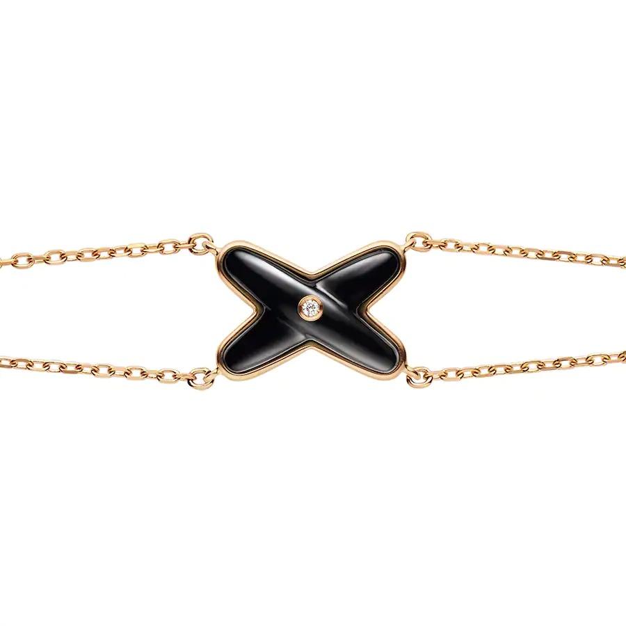 [Favorit]SPIELE ARMBAND ONYX ROSE GOLD 1 DIAMANT