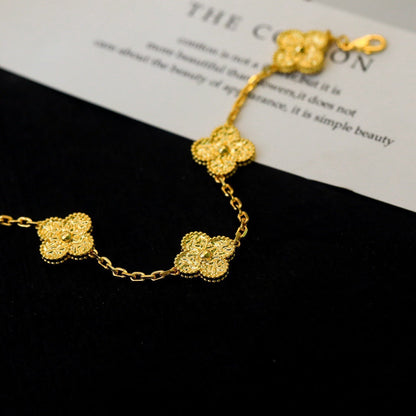 [Favorite]LUCKY CLOVER 5-MOTIF BRACELET - BRONZING