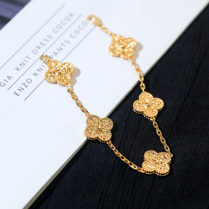 [Favorite]LUCKY CLOVER 5-MOTIF BRACELET - BRONZING