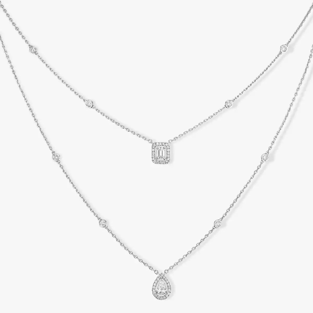 [Favorite]MY TWIN 2-ROW DIAMOND NECKLACE