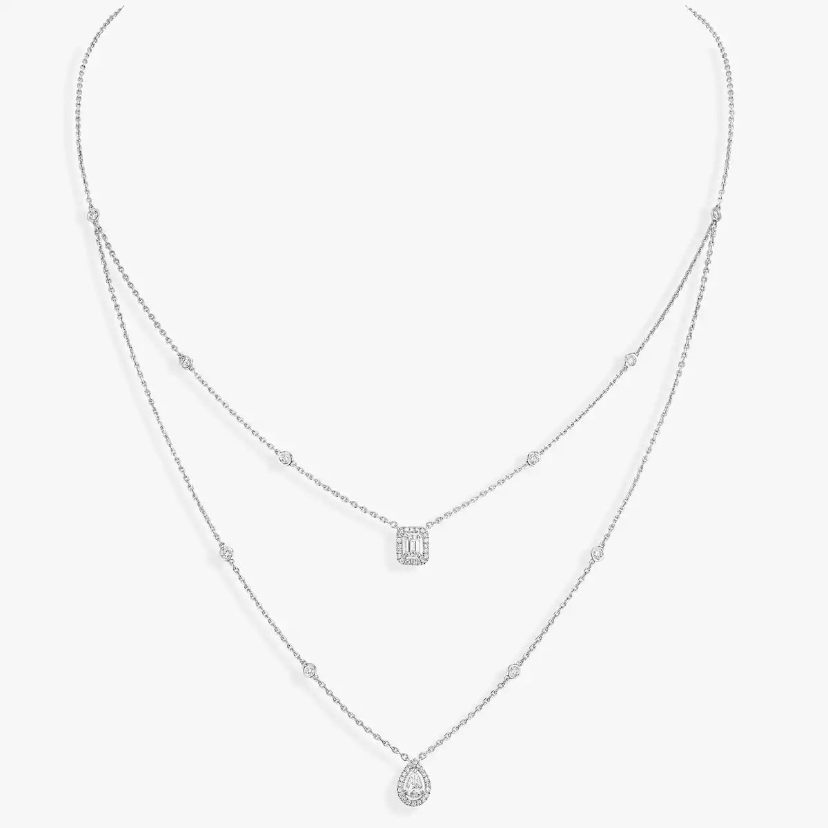 [Favorite]MY TWIN 2-ROW DIAMOND NECKLACE