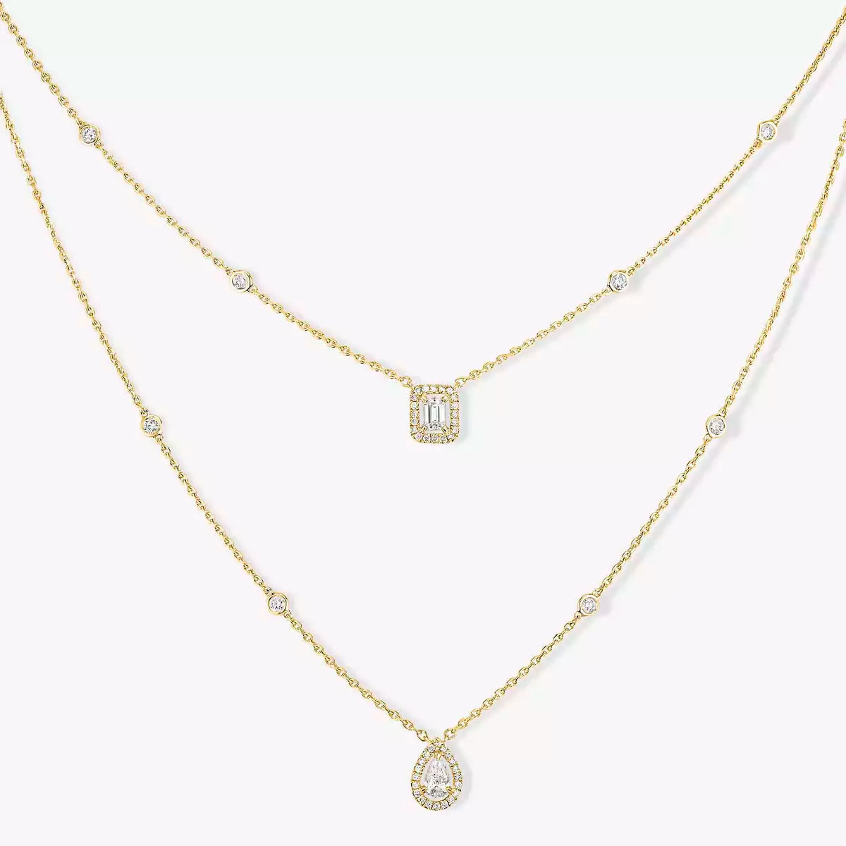 [Favorite]MY TWIN 2-ROW DIAMOND NECKLACE