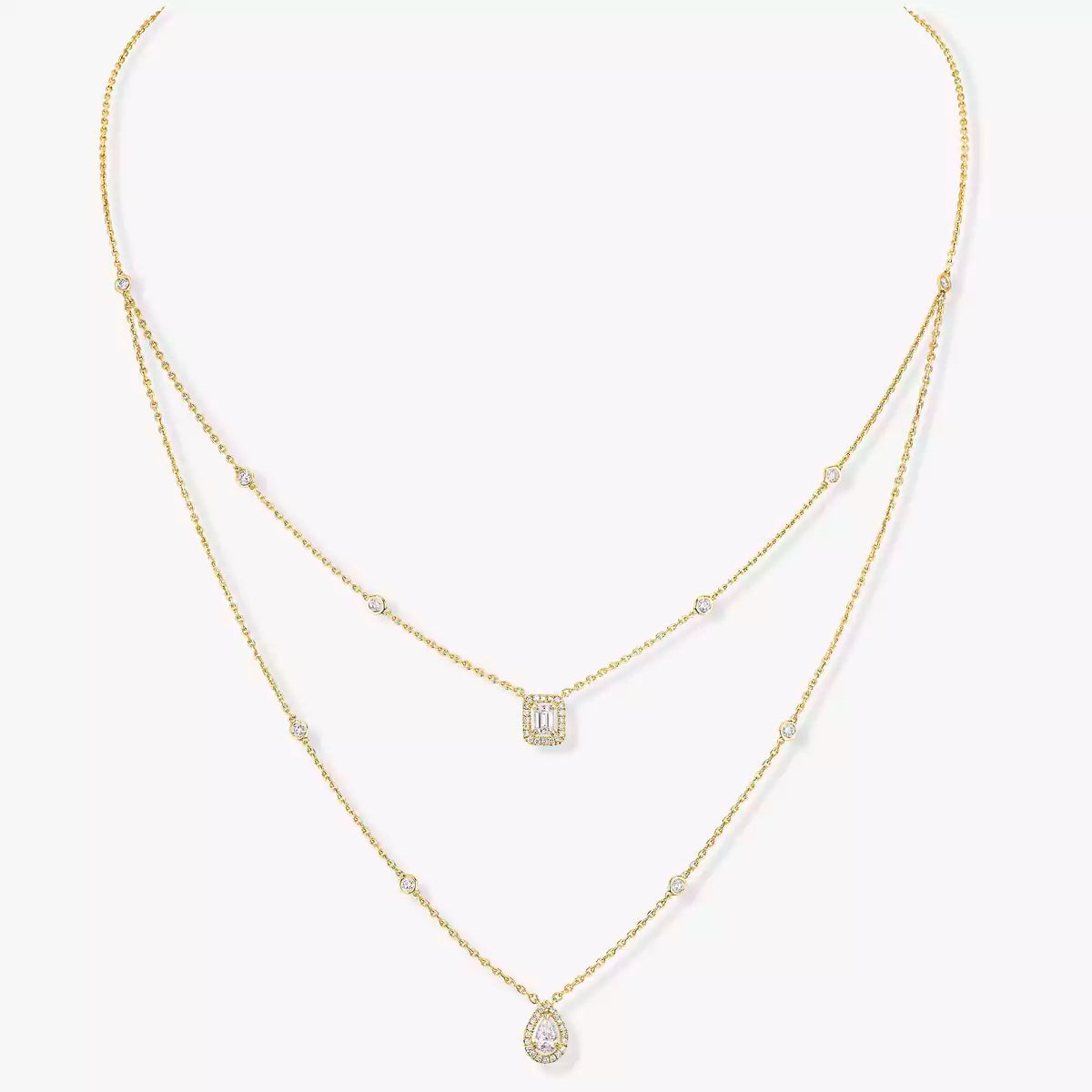 [Favorite]MY TWIN 2-ROW DIAMOND NECKLACE