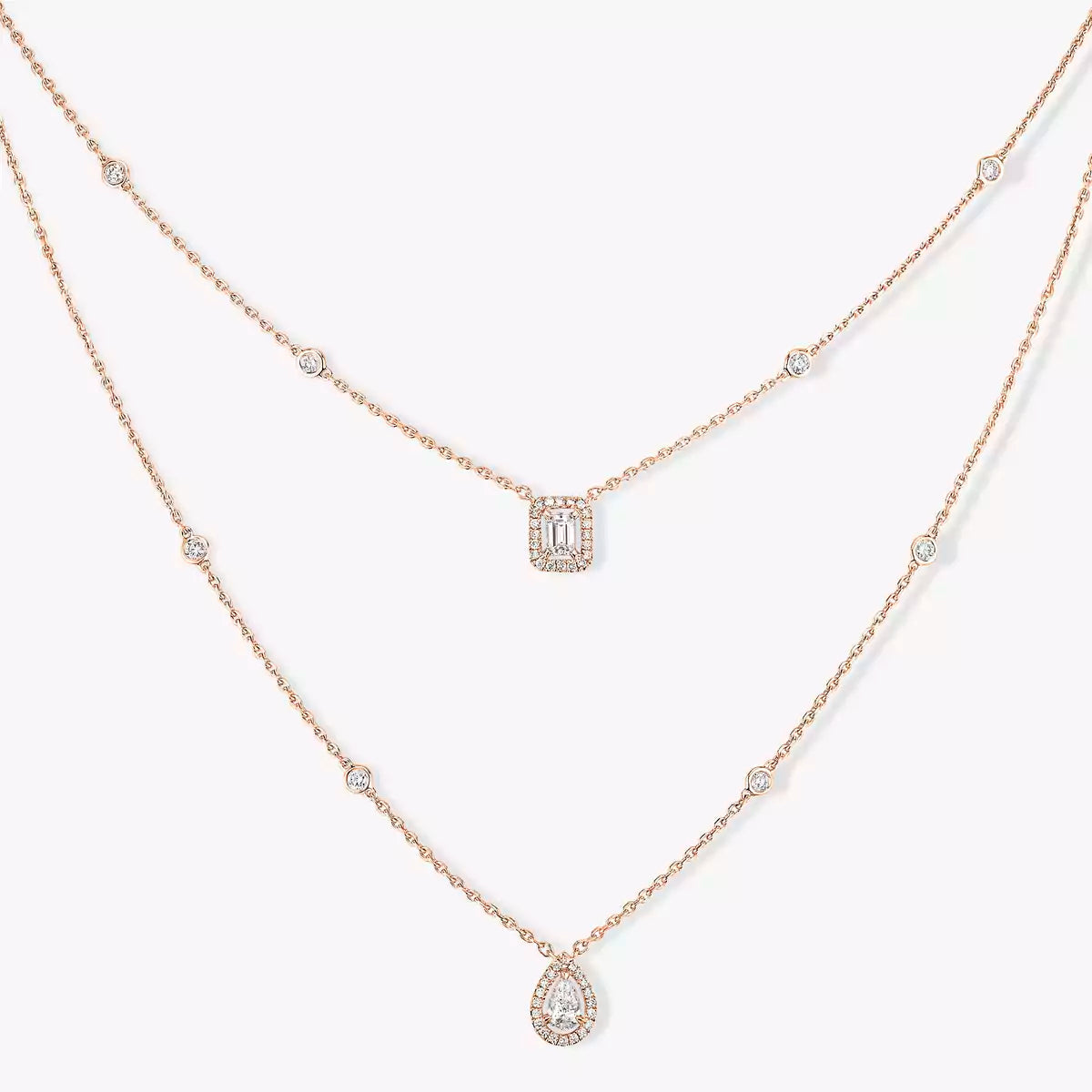 [Favorite]MY TWIN 2-ROW DIAMOND NECKLACE