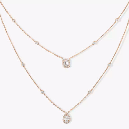 [Favorite]MY TWIN 2-ROW DIAMOND NECKLACE