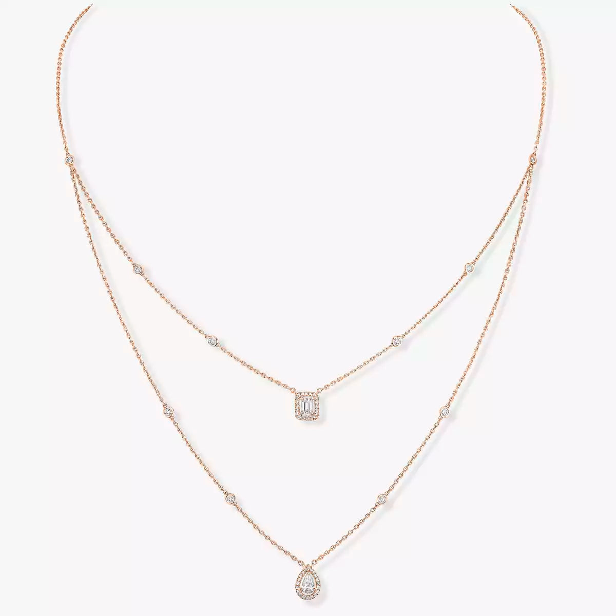 [Favorite]MY TWIN 2-ROW DIAMOND NECKLACE