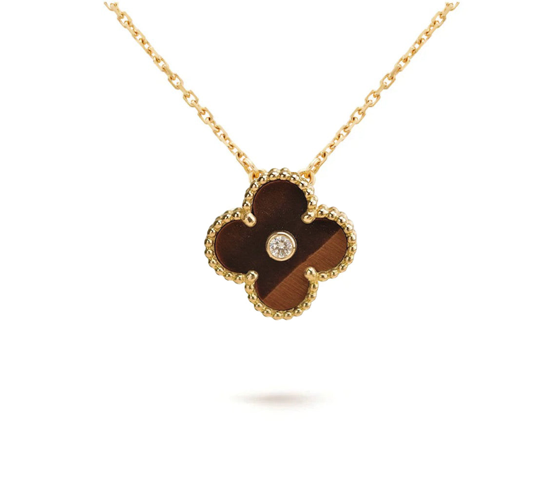 [Favorit]15MM KLEEBLUMEN-DIAMANTANHÄNGER-HALSKETTENKOLLEKTION