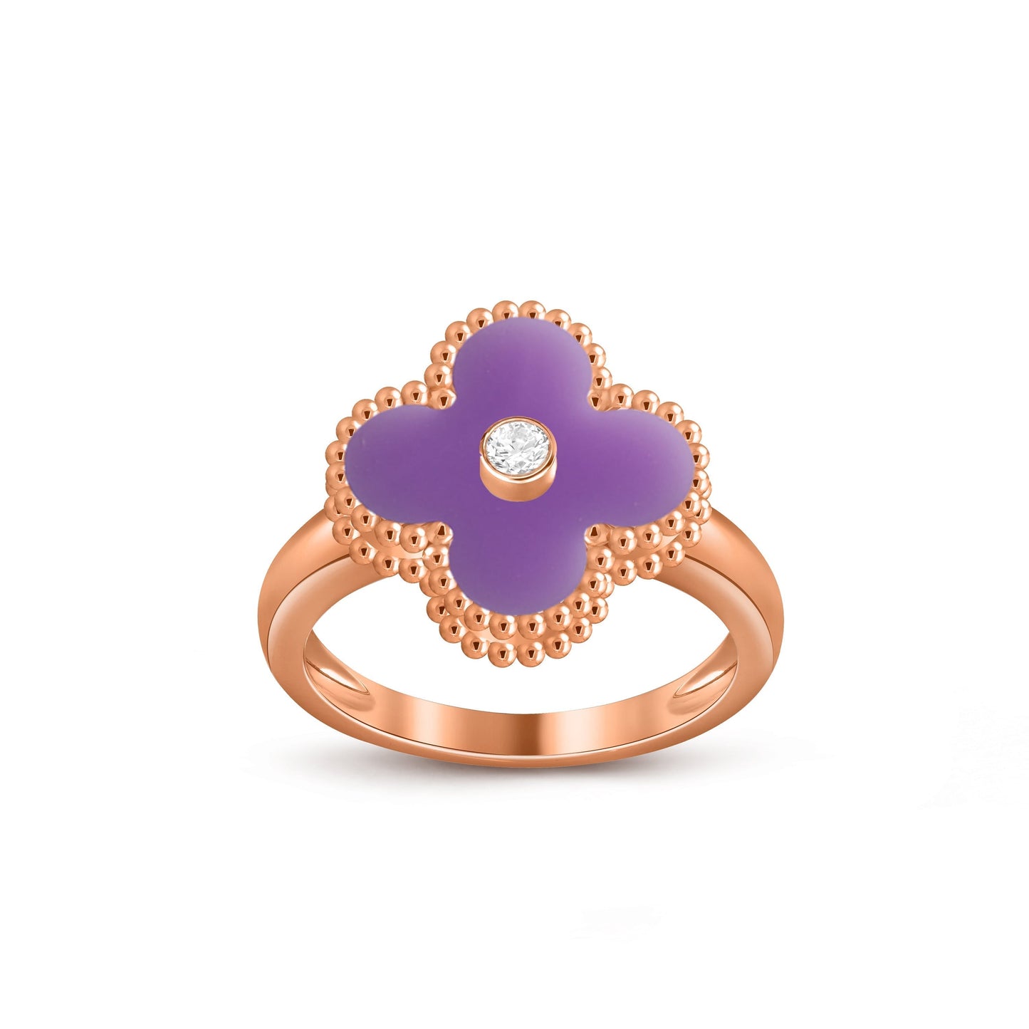 [Liebling]GLÜCKSKLEE DIAMANT-AKZENT ROSÉGOLD-RING KOLLEKTION