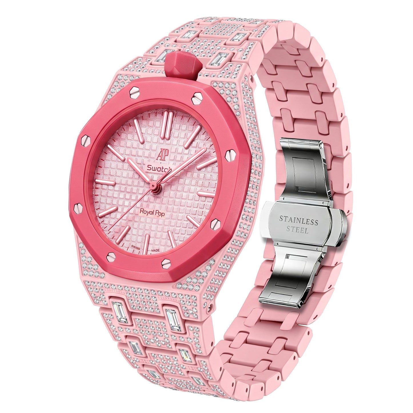 [Favorite]Royal Oak Pop Exclusive Bioceramic Case & Bioceramic Strap Full Diamond