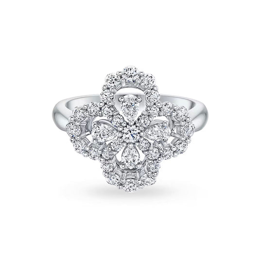 [Favorite]LOOP RING FULL MOTIF DIAMOND 16MM SILVE