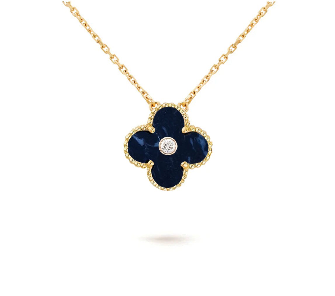 [Favorit]15MM KLEEBLUMEN-DIAMANTANHÄNGER-HALSKETTENKOLLEKTION