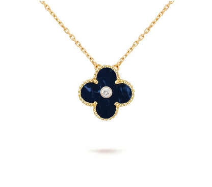 [Favorit]15MM KLEEBLUMEN-DIAMANTANHÄNGER-HALSKETTENKOLLEKTION