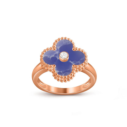 [Liebling]GLÜCKSKLEE DIAMANT-AKZENT ROSÉGOLD-RING KOLLEKTION