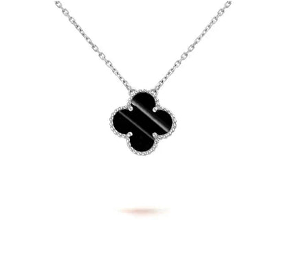 [Favorit]15MM KLEEBLUMEN-ANHÄNGERKETTE WEISSGOLD KOLLEKTION
