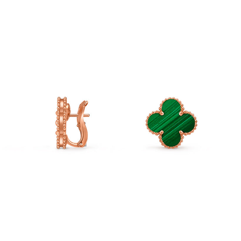 [Favorite]15MM CLOVER FLOWER STUD EARRINGS ROSE GOLD COLLECTION
