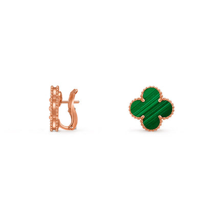 [Favorite]15MM CLOVER FLOWER STUD EARRINGS ROSE GOLD COLLECTION