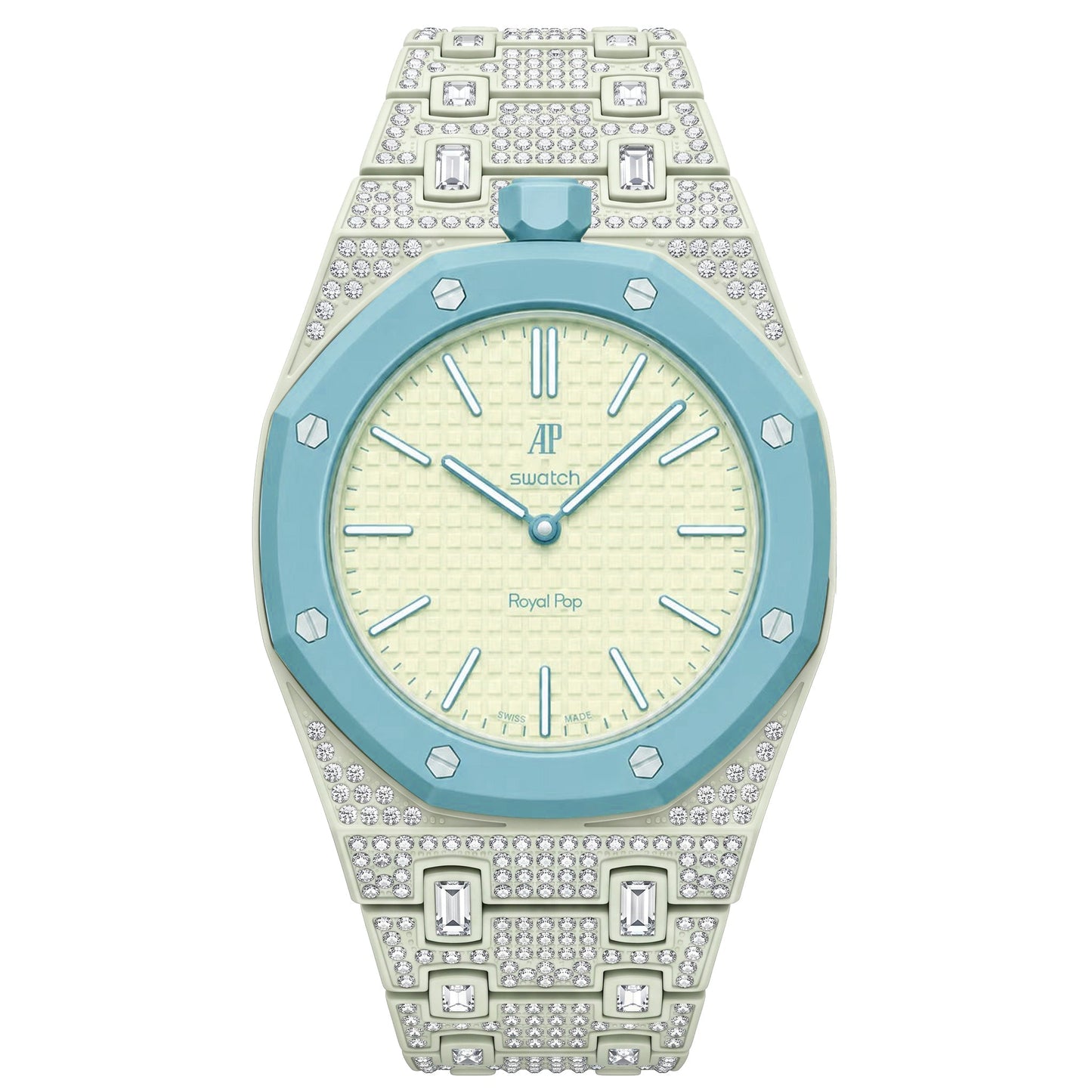[Favorite]Royal Oak Pop Exclusive Bioceramic Case & Bioceramic Strap Full Diamond