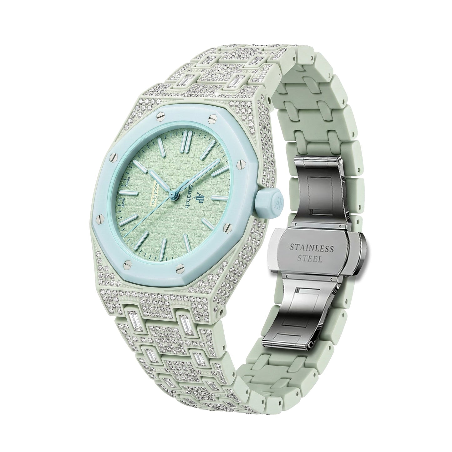 [Favorite]Royal Oak Pop Exclusive Bioceramic Case & Bioceramic Strap Full Diamond