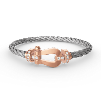 [Favorite]FORCE LARGE HORSESHOE HALF DIAMOND BRACELET - ROSE GOLD